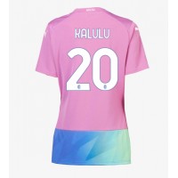 Dres AC Milan Pierre Kalulu #20 Tretina pre Ženy 2023-24 Krátky Rukáv